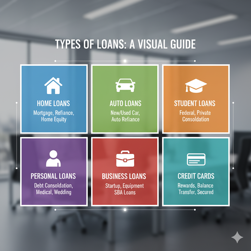 Different types of loans visualized